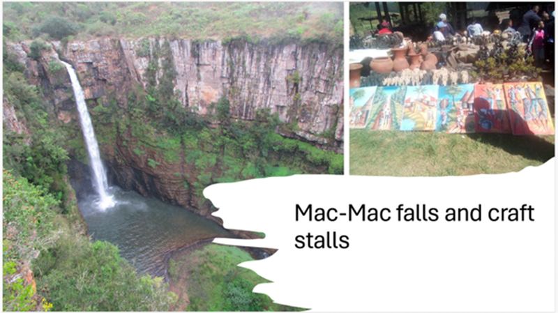 Mac-Mac Falls and craft stalls